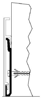 Art.3090 3091: profilo in alluminio zoccolino battiscopa